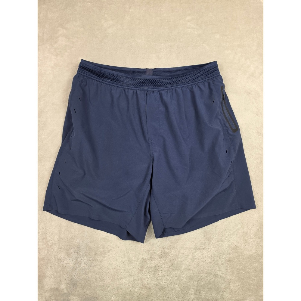 Ten Thousand The Session Short Mens Large 7" Navy Blue Lined Running TTSH004V2